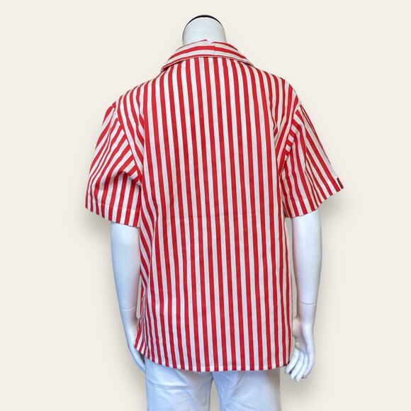 Candy Striped Red and White Button up Middlebrook Park size 6 - Picture 5 of 7